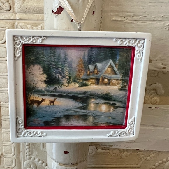 Hallmark Thomas Kincade 2012 Ornament Deer Creek Cottage - Picture 6 of 9